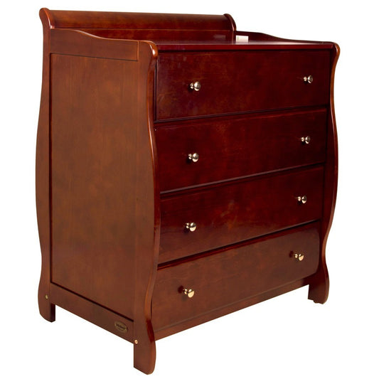 Sleigh Chest of Drawers - Walnut