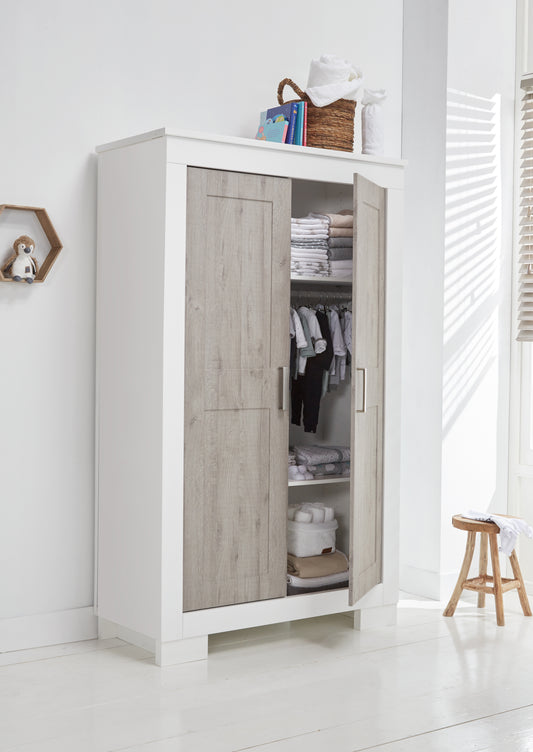 Lucca Wardrobe - White & Ash