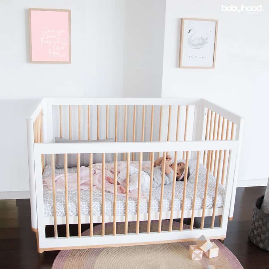 Riya Cot - (Grey/Beech)
