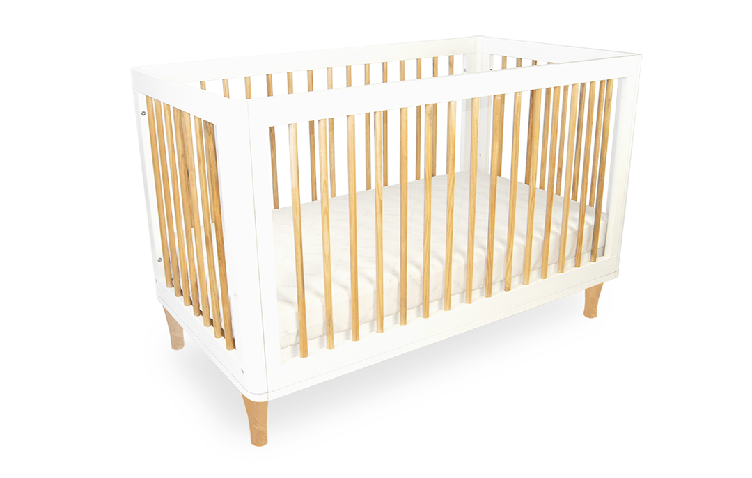 Riya Cot - (Grey/Beech)