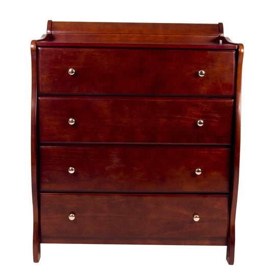 Sleigh Chest of Drawers - Walnut