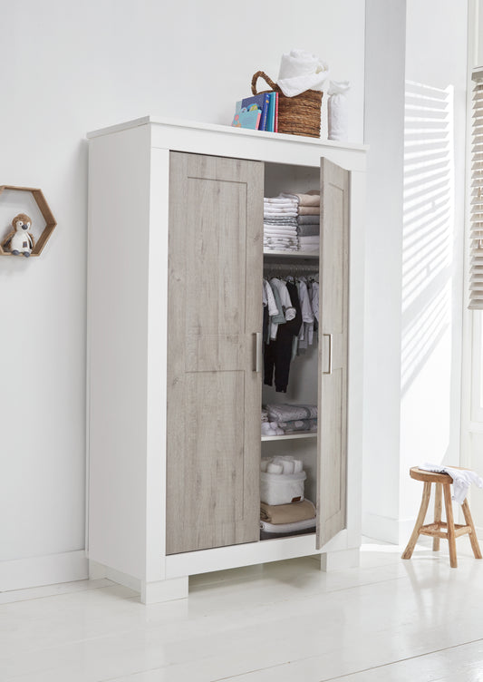 Lucca Wardrobe - White & Ash